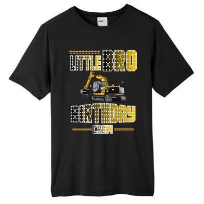 Little Bro Brother Of The Birthday Crew Party Excavator Tall Fusion ChromaSoft Performance T-Shirt