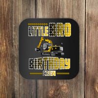 Little Bro Brother Of The Birthday Crew Party Excavator Coaster