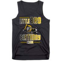 Little Bro Brother Of The Birthday Crew Party Excavator Tank Top