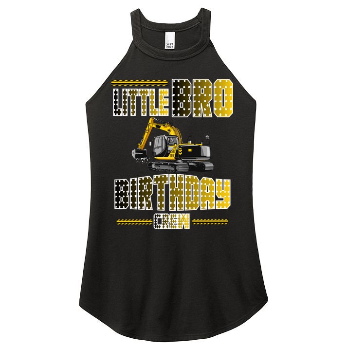 Little Bro Brother Of The Birthday Crew Party Excavator Women's Perfect Tri Rocker Tank