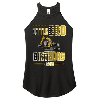 Little Bro Brother Of The Birthday Crew Party Excavator Women's Perfect Tri Rocker Tank