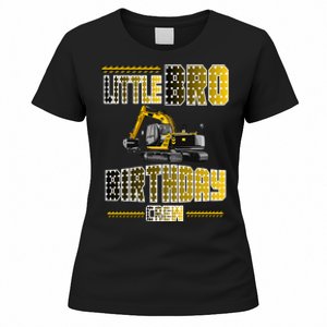 Little Bro Brother Of The Birthday Crew Party Excavator Women's T-Shirt