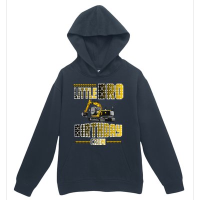 Little Bro Brother Of The Birthday Crew Party Excavator Urban Pullover Hoodie