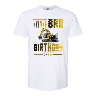 Little Bro Brother Of The Birthday Crew Party Excavator Softstyle® CVC T-Shirt