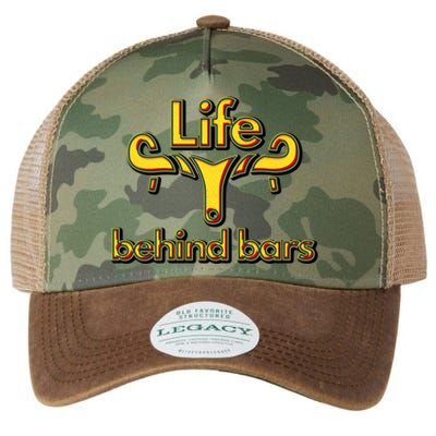 Life Behind Bars Funny Bicycle Biker Gift Legacy Tie Dye Trucker Hat