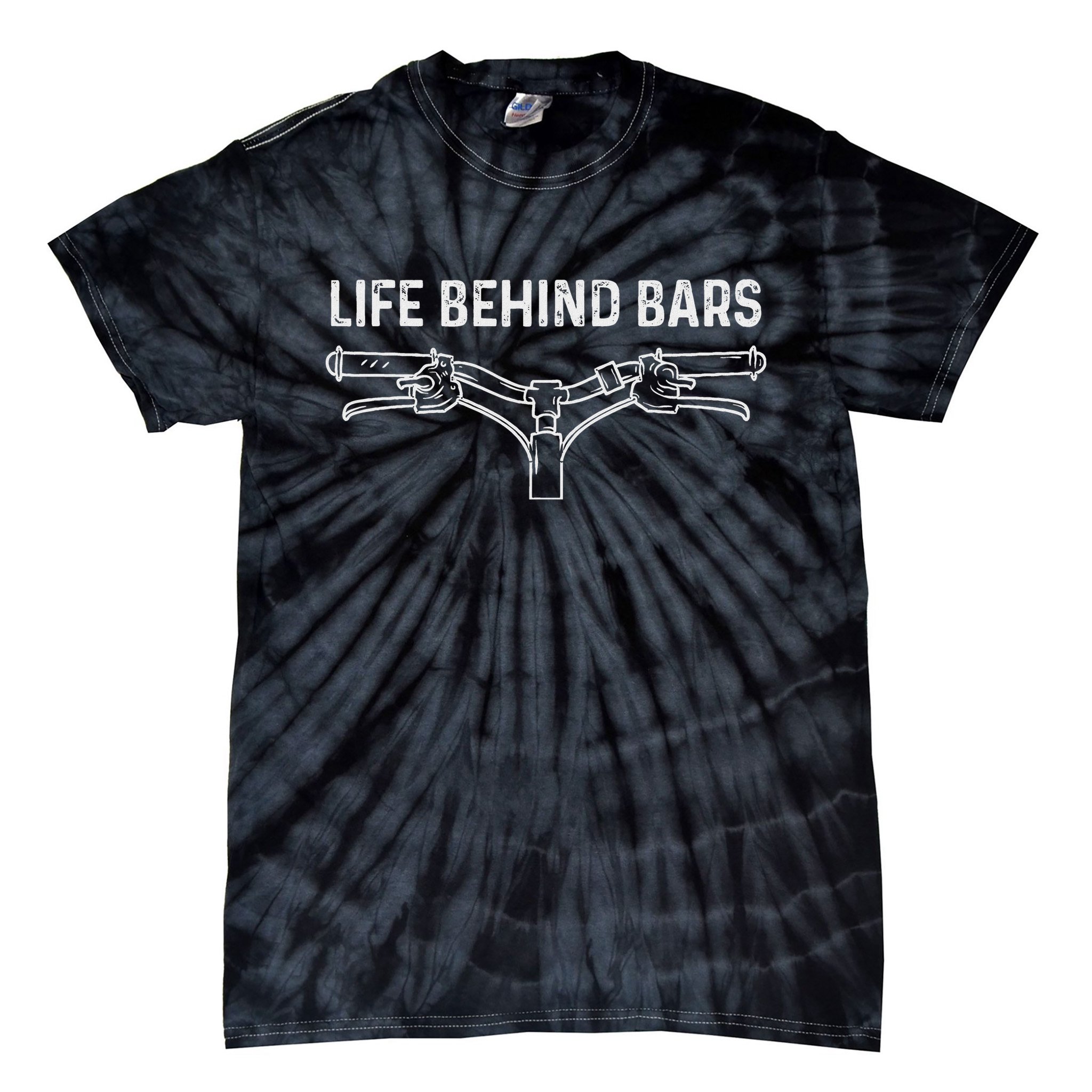 Life Behind Bars Bicycle Cycling Cyclist Tie-Dye T-Shirt