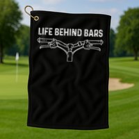 Life Behind Bars Bicycle Cycling Cyclist Golf Towel