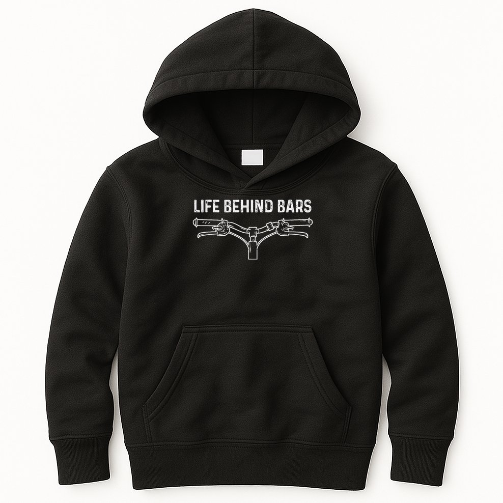 Life Behind Bars Bicycle Cycling Cyclist Kids Hoodie