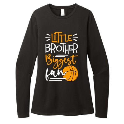 Little Brother Biggest Fan Basketball, Basketball Boy Womens CVC Long Sleeve Shirt