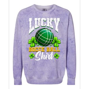 Lucky Bocce Ball Gift Italian Game Bocce Cool Gift Colorblast Crewneck Sweatshirt