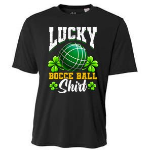 Lucky Bocce Ball Gift Italian Game Bocce Cool Gift Cooling Performance Crew T-Shirt