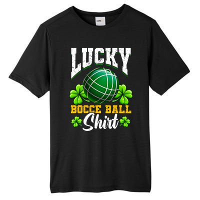 Lucky Bocce Ball Gift Italian Game Bocce Cool Gift Tall Fusion ChromaSoft Performance T-Shirt