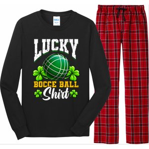 Lucky Bocce Ball Gift Italian Game Bocce Cool Gift Long Sleeve Pajama Set