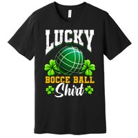 Lucky Bocce Ball Gift Italian Game Bocce Cool Gift Premium T-Shirt