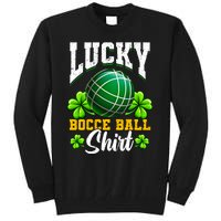 Lucky Bocce Ball Gift Italian Game Bocce Cool Gift Tall Sweatshirt