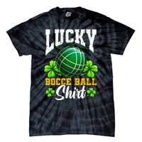 Lucky Bocce Ball Gift Italian Game Bocce Cool Gift Tie-Dye T-Shirt