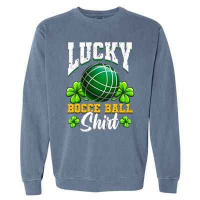 Lucky Bocce Ball Gift Italian Game Bocce Cool Gift Garment-Dyed Sweatshirt