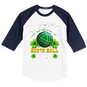 Lucky Bocce Ball Gift Italian Game Bocce Cool Gift Baseball Sleeve Shirt