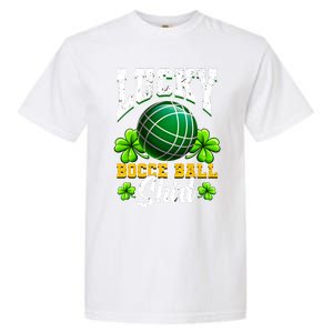 Lucky Bocce Ball Gift Italian Game Bocce Cool Gift Garment-Dyed Heavyweight T-Shirt