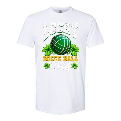 Lucky Bocce Ball Gift Italian Game Bocce Cool Gift Softstyle CVC T-Shirt