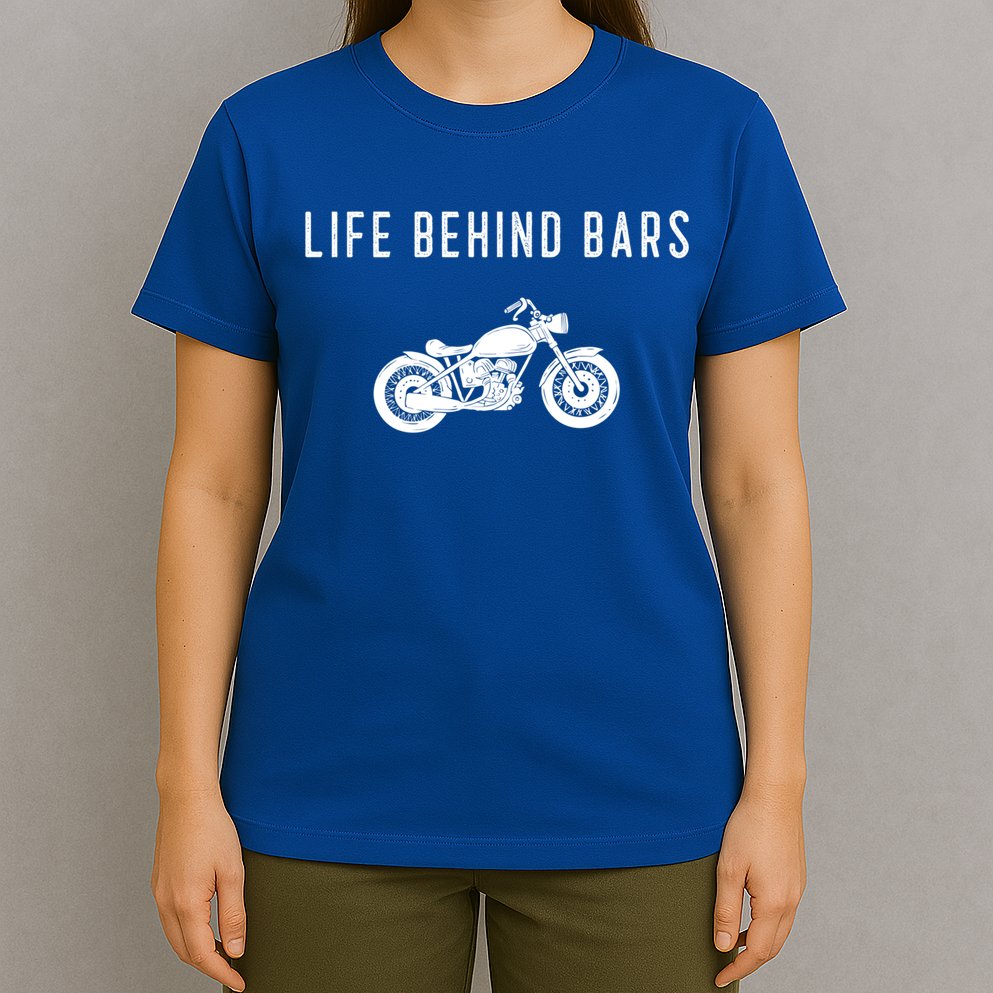 Life Behind Bars Funny Biker Motorcycle Gift T-Shirt