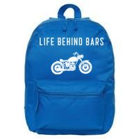 Life Behind Bars Funny Biker Motorcycle Gift 16 in Basic Backpack