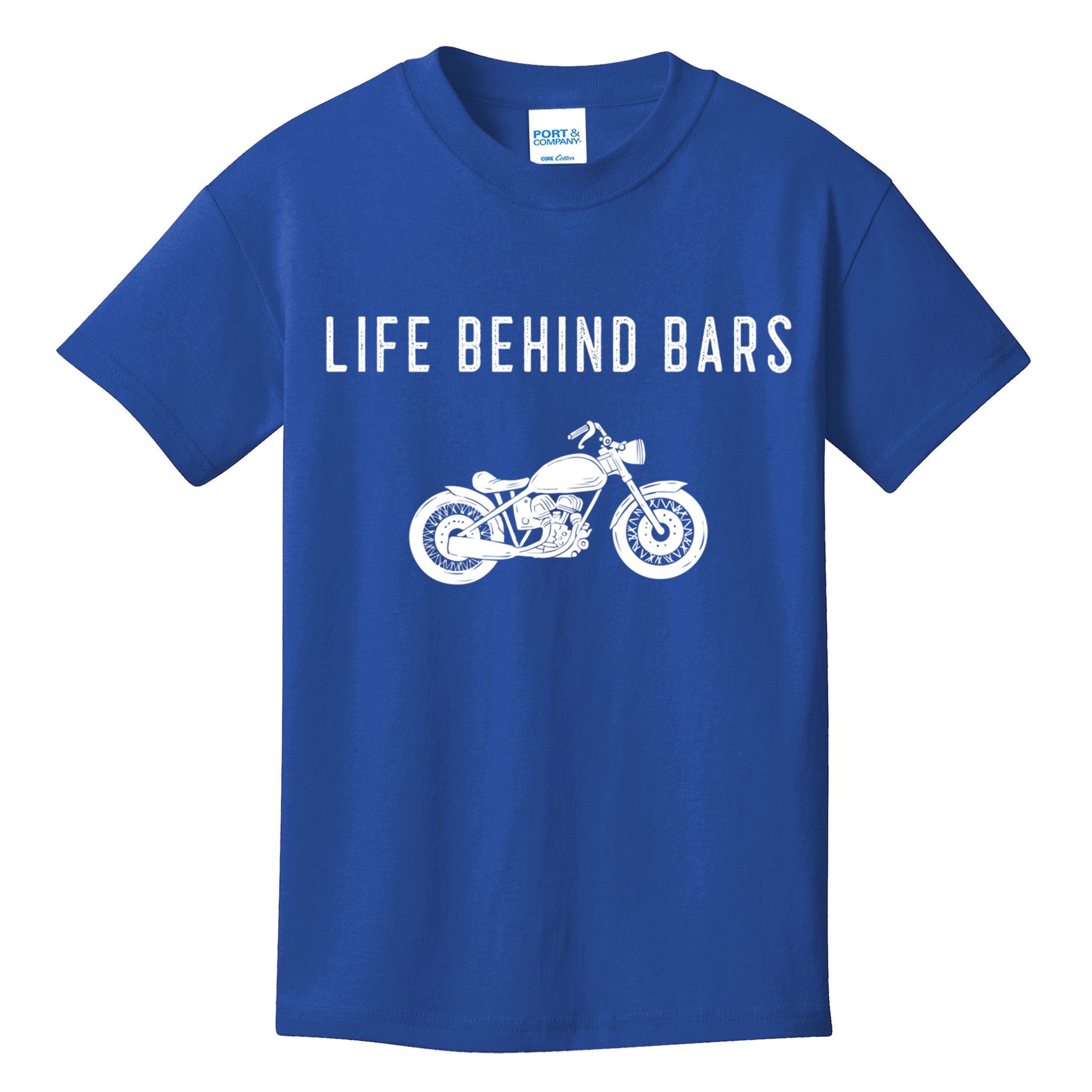 Life Behind Bars Funny Biker Motorcycle Gift Kids T-Shirt