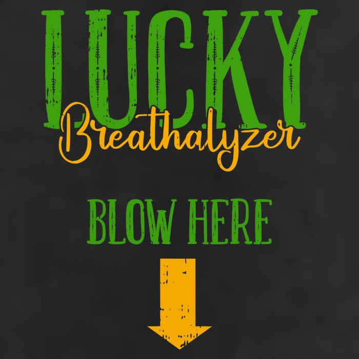 Lucky Breathalyzer Blow Here St Patricks Day Funny Sarcastic 25L Jumbo Tote