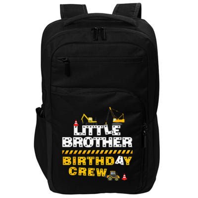 Little Brother Birthday Crew Construction Family Birthday Impact Tech Backpack