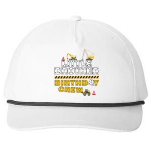 Little Brother Birthday Crew Construction Family Birthday Snapback Five-Panel Rope Hat