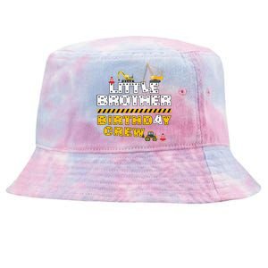 Little Brother Birthday Crew Construction Family Birthday Tie-Dyed Bucket Hat