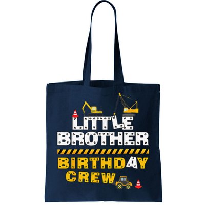 Little Brother Birthday Crew Construction Family Birthday Tote Bag