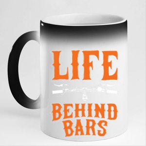 Life Behind Bars Funny Cycling Bicycle Sports Cool Gift 11oz Black Color Changing Mug