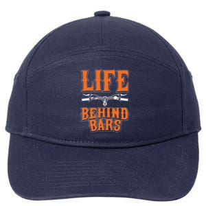 Life Behind Bars Funny Cycling Bicycle Sports Cool Gift 7-Panel Snapback Hat