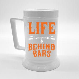 Life Behind Bars Funny Cycling Bicycle Sports Cool Gift Beer Stein