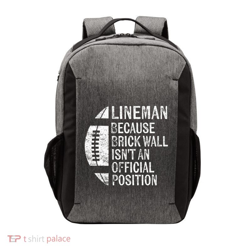 Lineman Because Brick Wall Isnt Position Football Vector Backpack