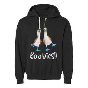 Love Bluefooted Boobies Bird Nerd For Birdwatching Garment-Dyed Fleece Hoodie