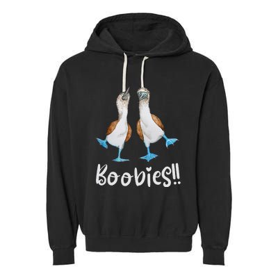 Love Bluefooted Boobies Bird Nerd For Birdwatching Garment-Dyed Fleece Hoodie