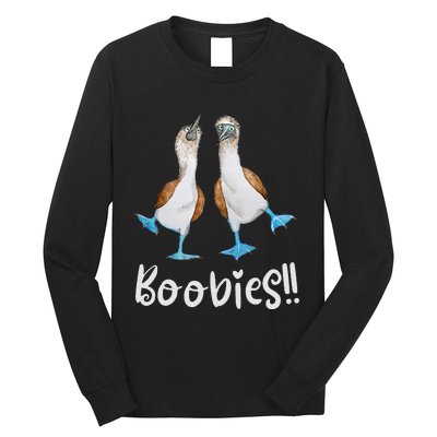 Love Bluefooted Boobies Bird Nerd For Birdwatching Long Sleeve Shirt