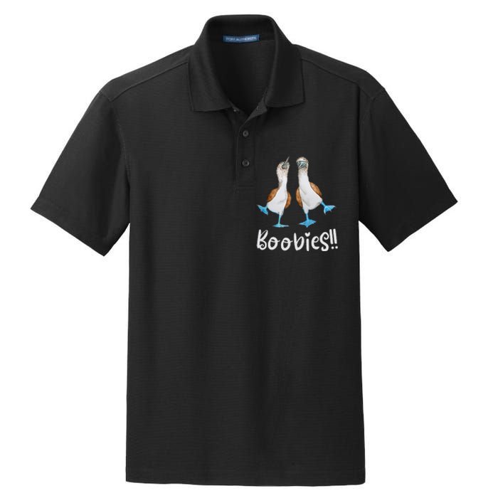 Love Bluefooted Boobies Bird Nerd For Birdwatching Dry Zone Grid Polo