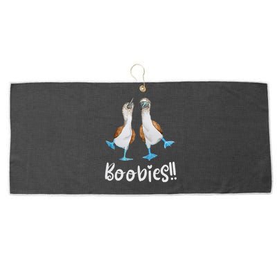 Love Bluefooted Boobies Bird Nerd For Birdwatching Large Microfiber Waffle Golf Towel