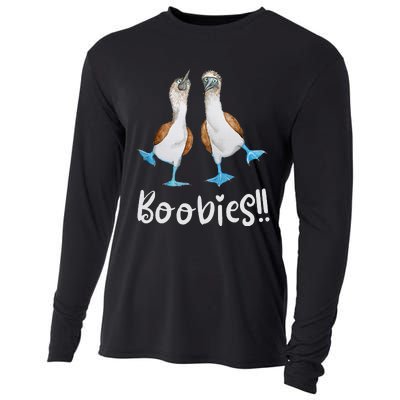 Love Bluefooted Boobies Bird Nerd For Birdwatching Cooling Performance Long Sleeve Crew