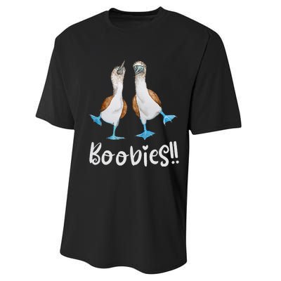 Love Bluefooted Boobies Bird Nerd For Birdwatching Performance Sprint T-Shirt