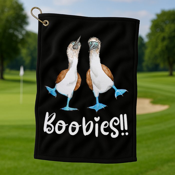 Love Bluefooted Boobies Bird Nerd For Birdwatching Golf Towel