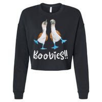 Love Bluefooted Boobies Bird Nerd For Birdwatching Cropped Pullover Crew