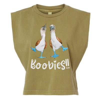 Love Bluefooted Boobies Bird Nerd For Birdwatching Garment-Dyed Women's Muscle Tee