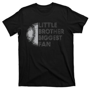 Little Brother Biggest Fan Baseball Season T-Shirt