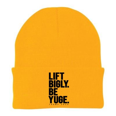 Lift Bigly Be Yuge Huge Trump For President 2024 Workout Gym Knit Cap Winter Beanie