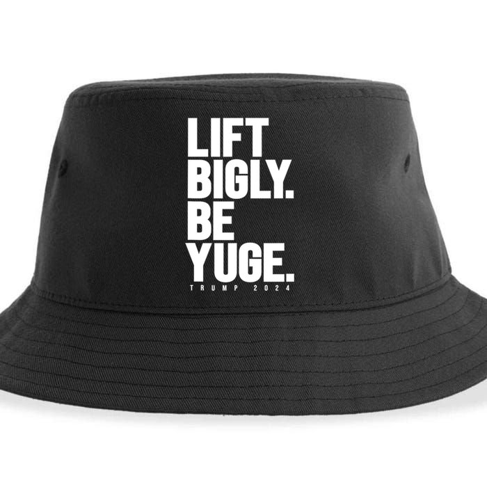 Lift Bigly Be Yuge Huge Trump For President 2024 Workout Gym Sustainable Bucket Hat