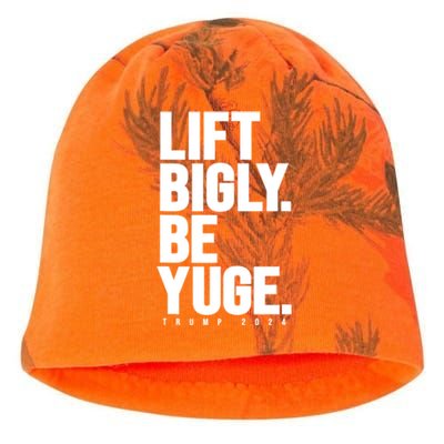 Lift Bigly Be Yuge Huge Trump For President 2024 Workout Gym Kati - Camo Knit Beanie